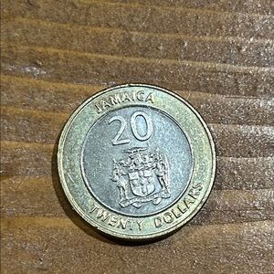 Jamaica 2000 J$20 DOLLARS Bimetallic Coin with National Hero Marcus Garvey